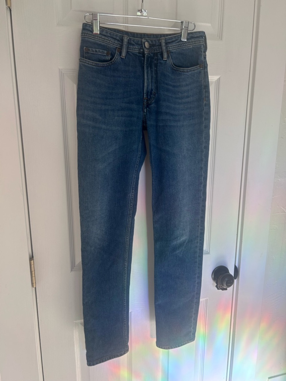 Acne Studios Blå Konst “South Mid Blue 1” Straight-Leg Jeans